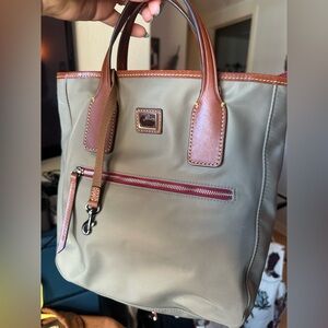 Dooney & Bourke Khaki and Brown Tote